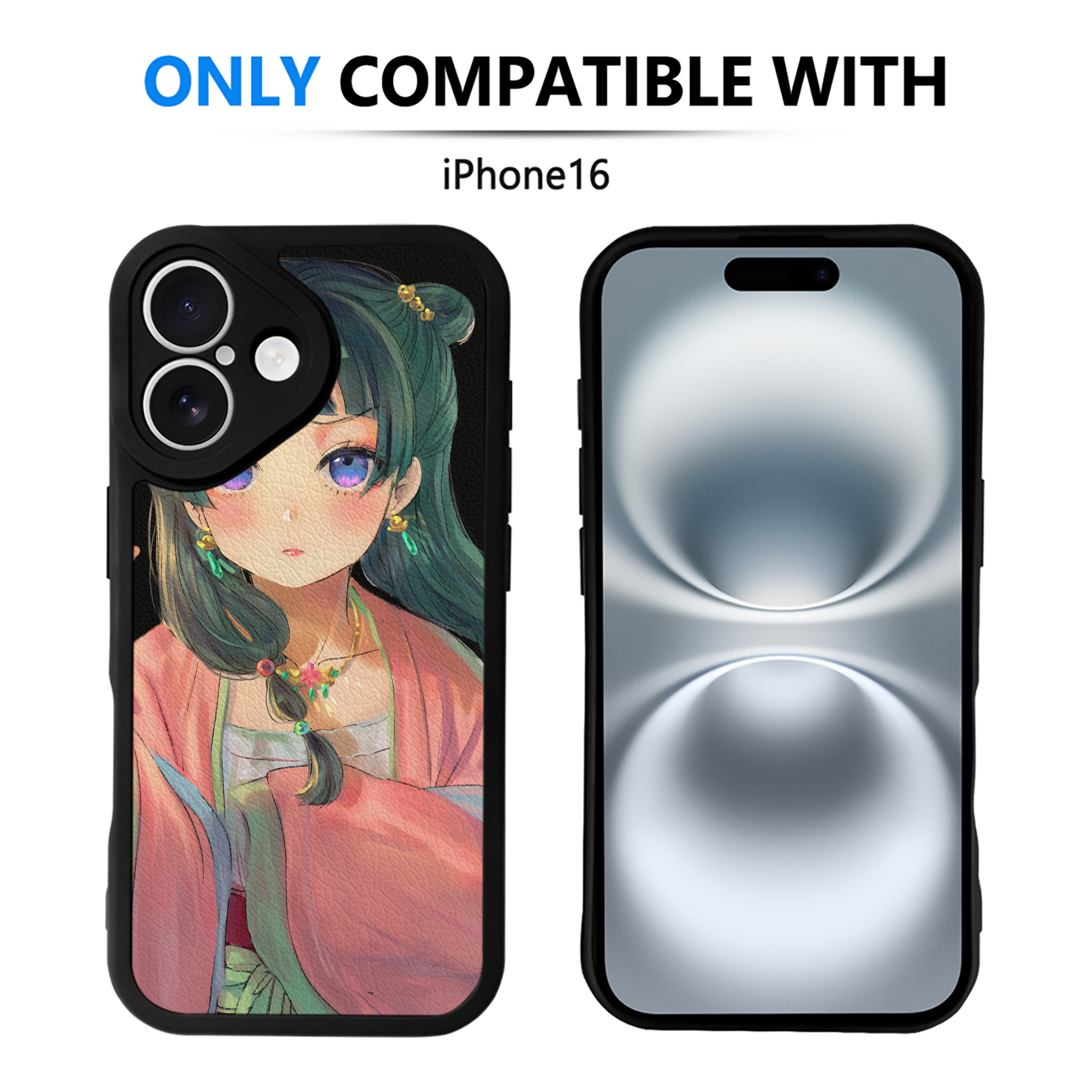（画像用） 薬屋のひとりごと The Apothecary Diaries 【iPhone 16シリーズ対応】シリコンスマホケース（レザー調） 材質：シリコン